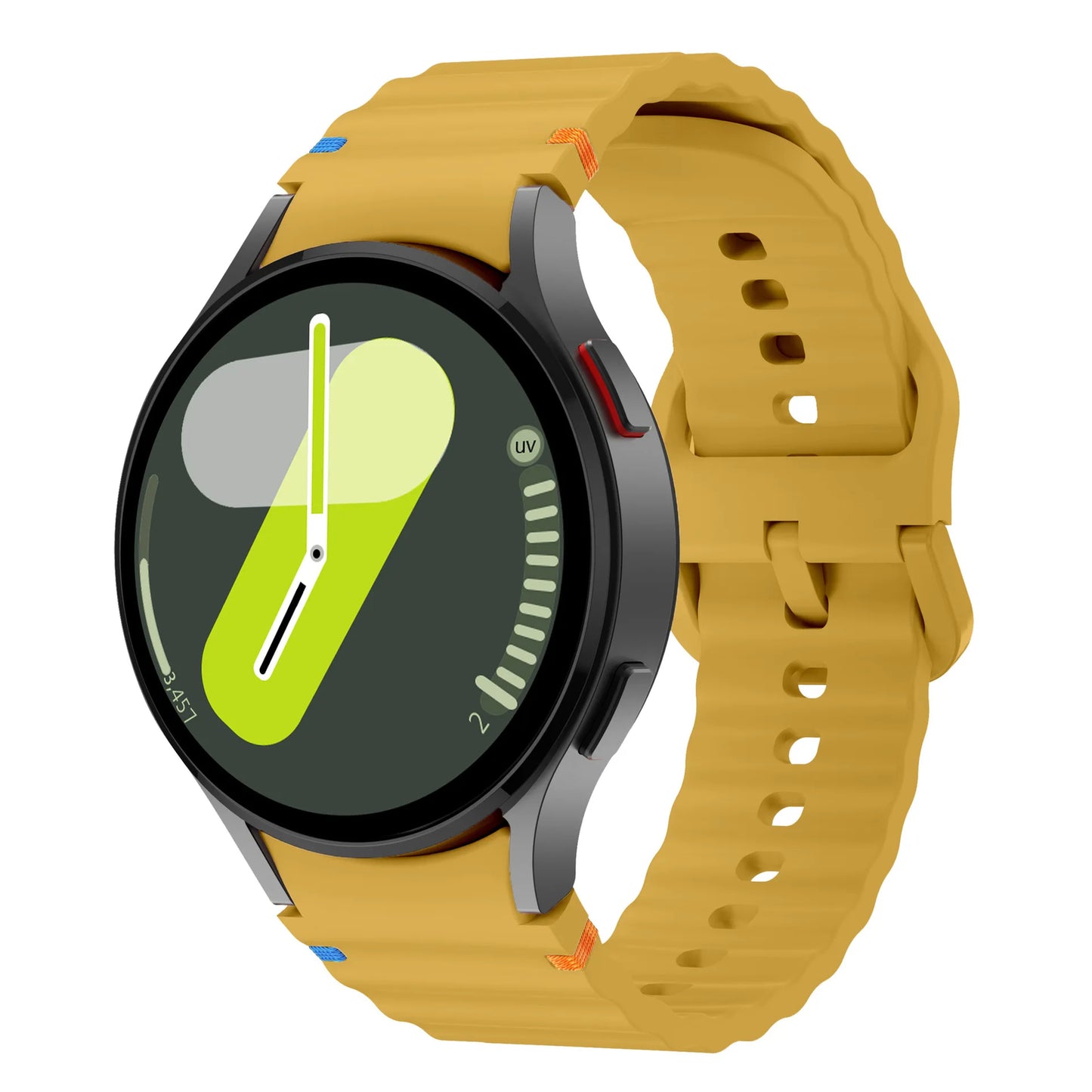 Wavy Silicone Sports Strap • 40mm 44mm • Compatible with Samsung