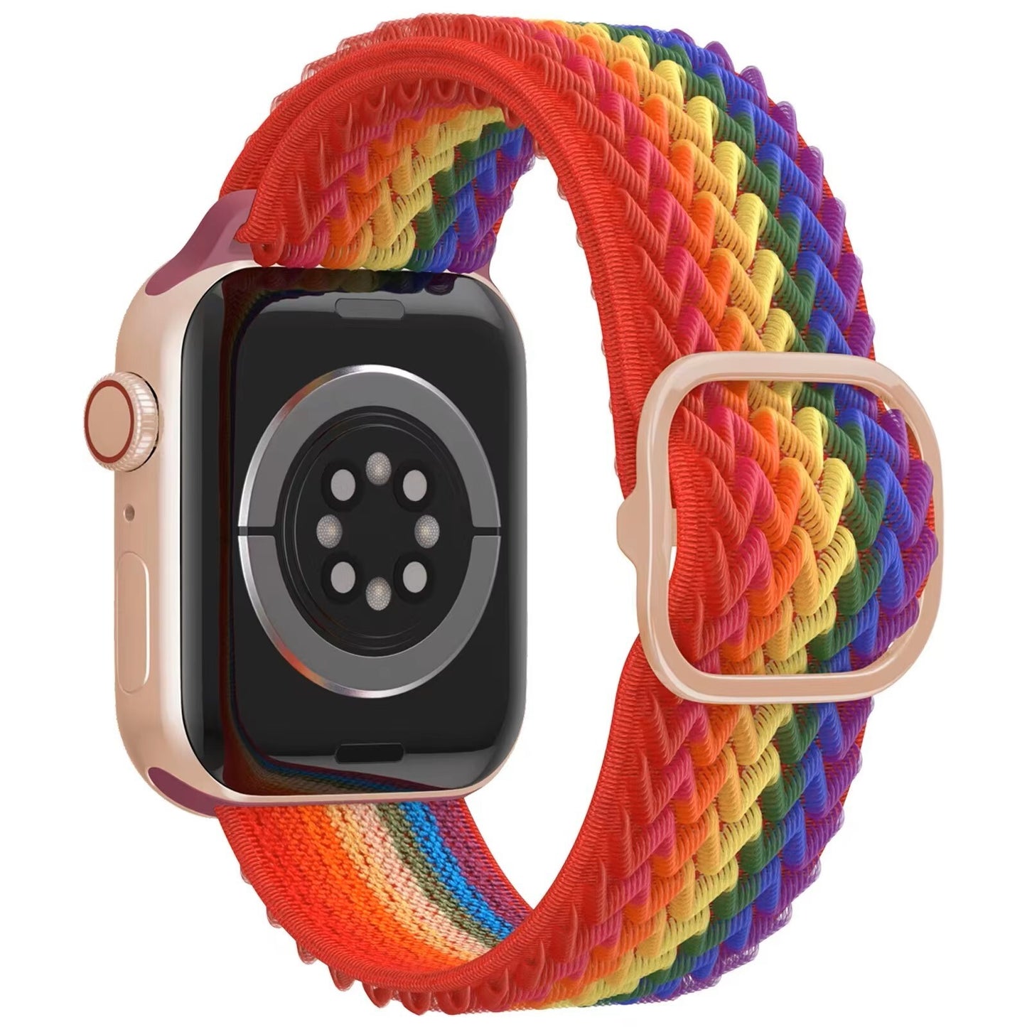 Adjustable Nylon Smartwatch Strap with Wave Pattern for iWatch Series 1-8