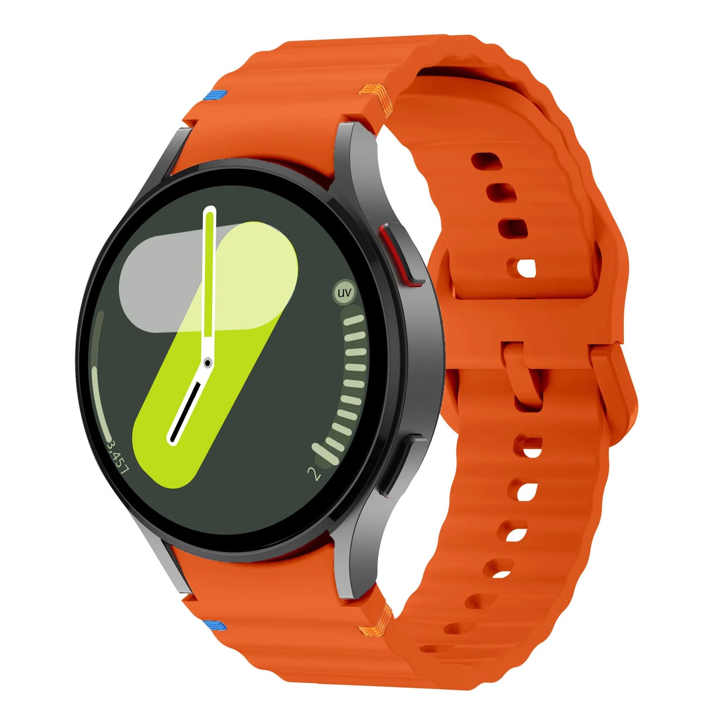 Wavy Silicone Sports Strap • 40mm 44mm • Compatible with Samsung