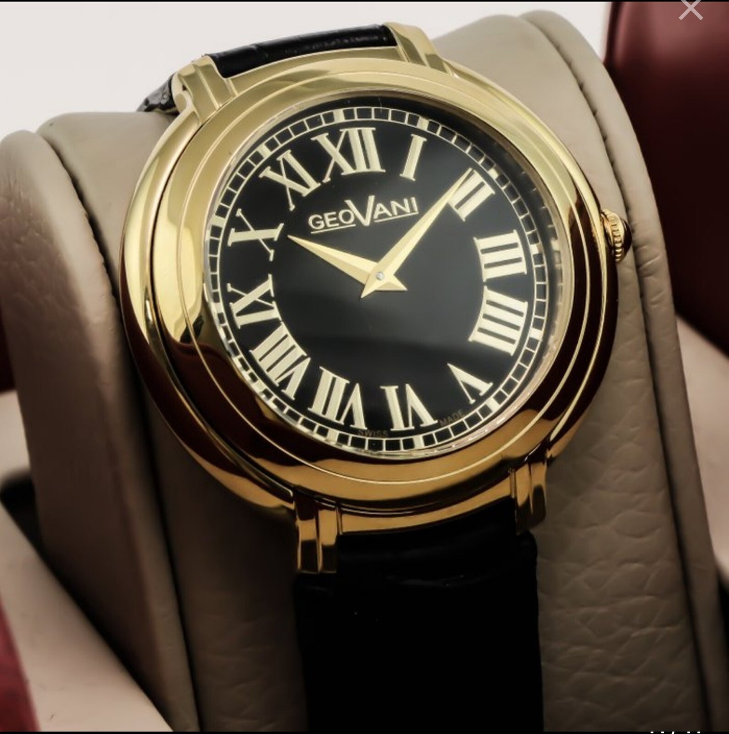 Geovani • Swiss Watch • Stainless Steel PVD Gold • 42.90mm • Quartz 3ATM •GOB503