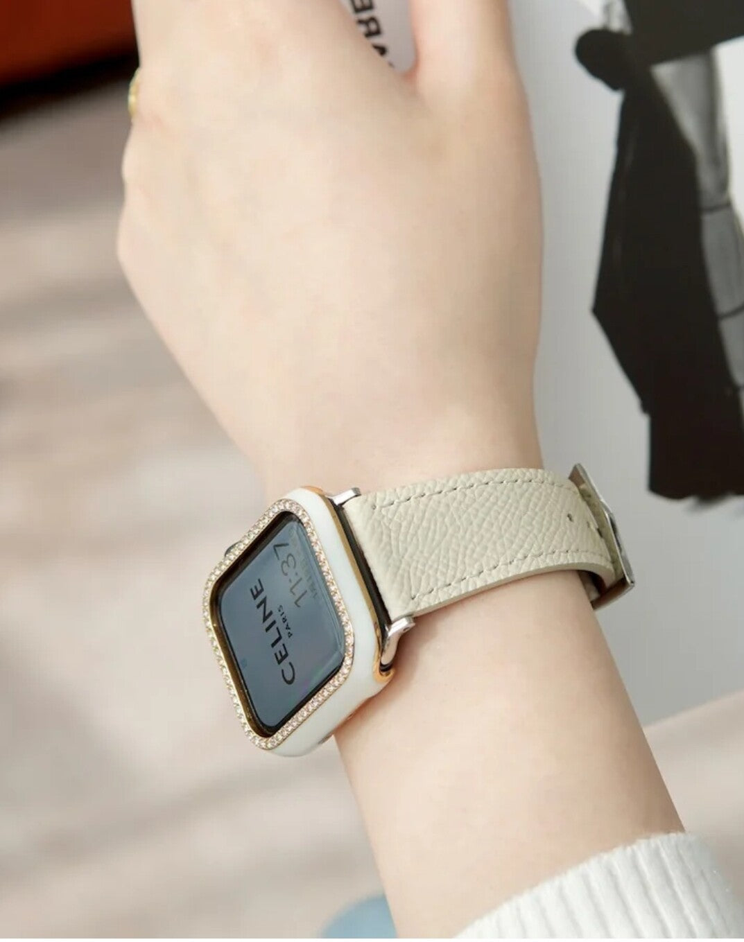 Vintage Retro Palmar Leather Strap • Compatible Apple Watch • 38/40/41mm