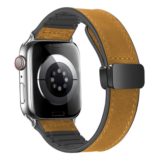 Leather Sport Band • Apple Watch Compatible • Magnetic Buckle - ChronoBling