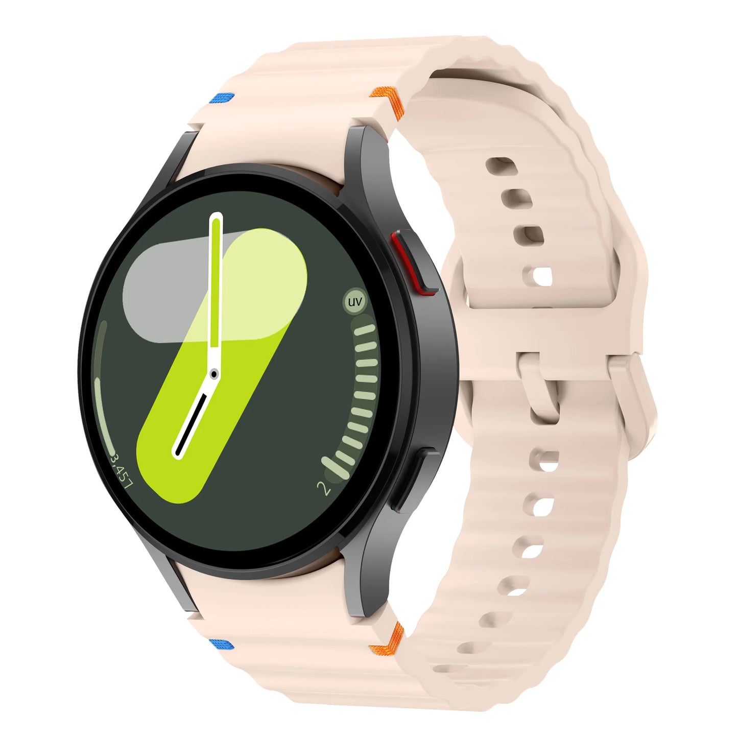 Wavy Silicone Sports Strap • 40mm 44mm • Compatible with Samsung