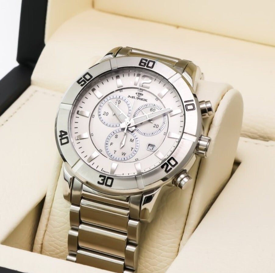 Murex • Swiss Chronograph Watch •Stainless Steel 45mm • Quartz • Date • MUC526