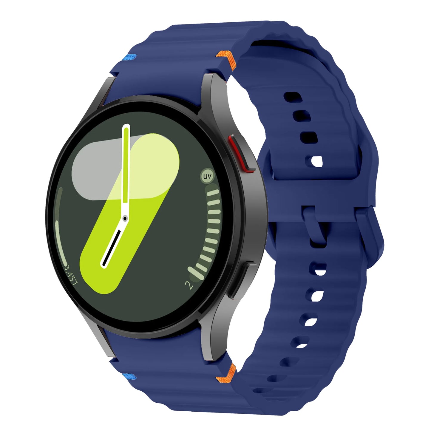 Wavy Silicone Sports Strap • 40mm 44mm • Compatible with Samsung