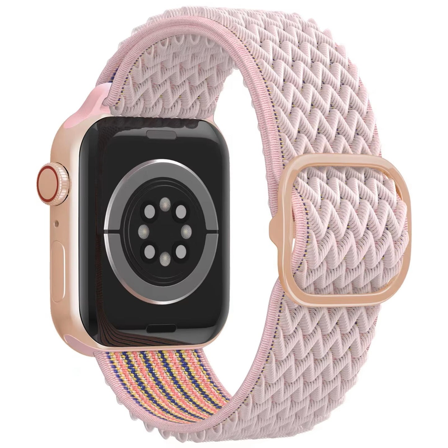 Adjustable Nylon Smartwatch Strap with Wave Pattern for iWatch Series 1-8