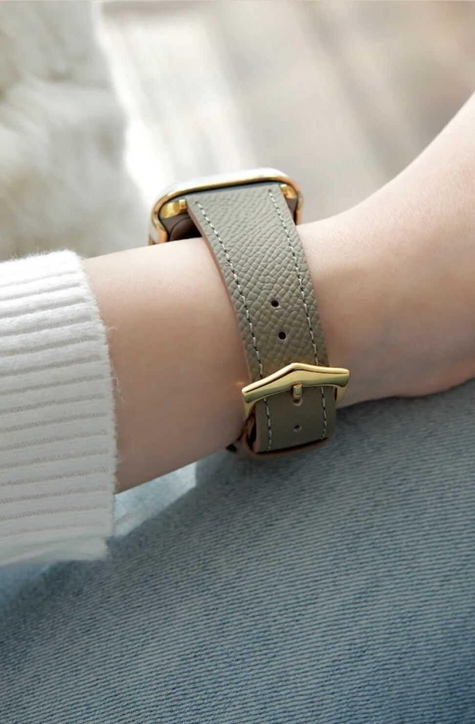 Vintage Retro Palmar Leather Strap • Compatible Apple Watch • 38/40/41mm