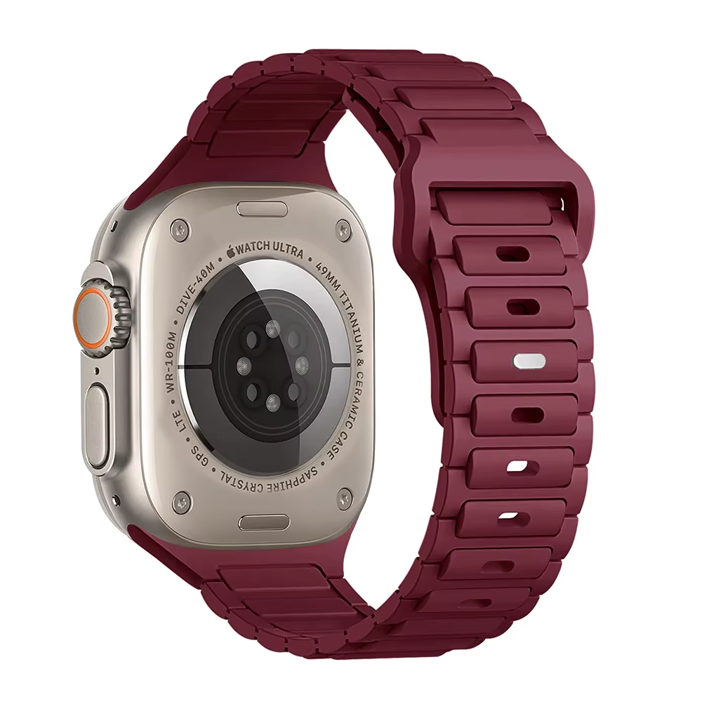 Soft Silicone Watch Band • Apple Watch Compatible • Breathable Adjustable 