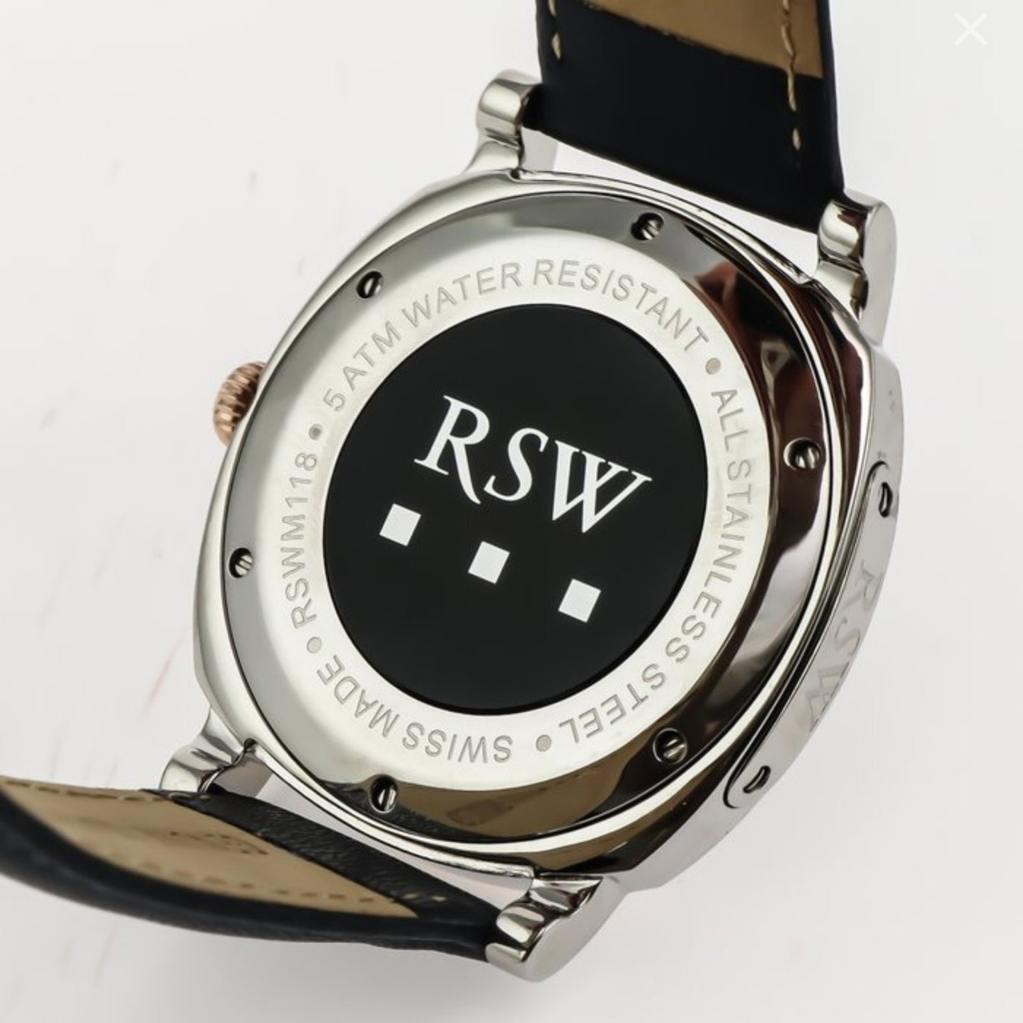 RSW • Swiss Watch • PVD Rose Gold • 46mm Quartz • 5ATM • RSWM118 • Date