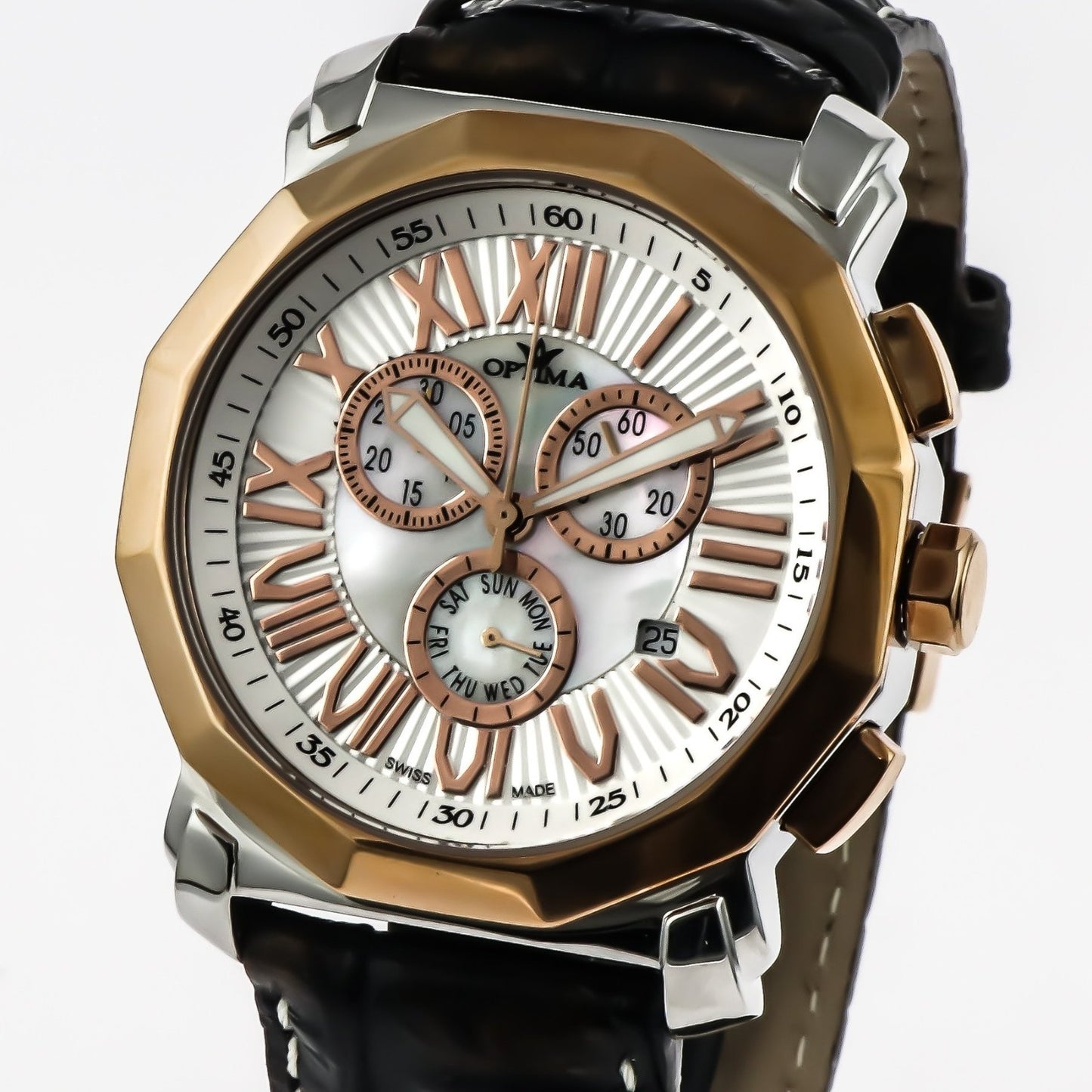 Optima • Swiss Chronograph Watch • Stainless Steel • 43 mm • Quartz • 3ATM