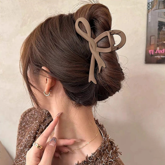 13cm Bow Hair Claw Clips 6-Pack Bundle Matte Large Hair Clips Free US Shipping