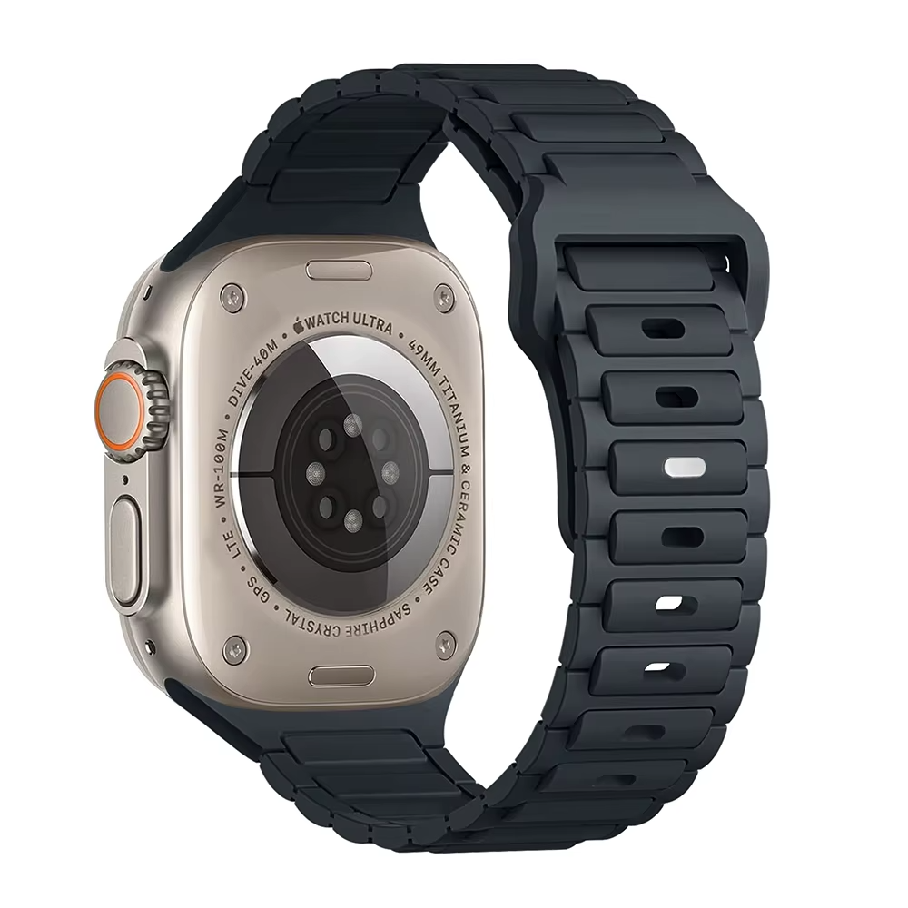 Soft Silicone Watch Band • Apple Watch Compatible • Breathable Adjustable 