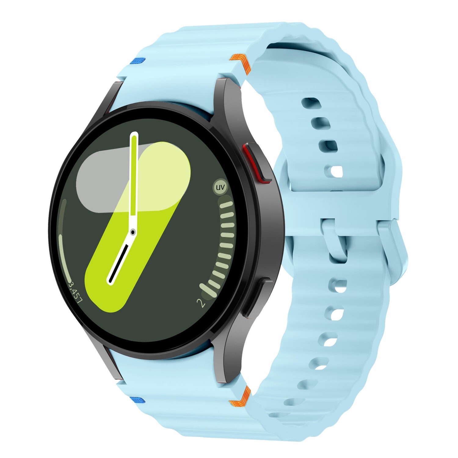 Wavy Silicone Sports Strap • 40mm 44mm • Compatible with Samsung - ChronoBling