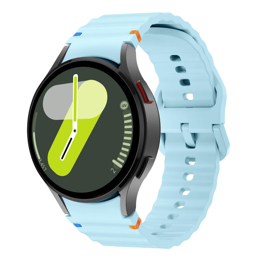 Wavy Silicone Sports Strap • 40mm 44mm • Compatible with Samsung - ChronoBling