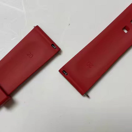 Carbon Fiber • Patterned FKM Rubber Watch Strap • 20mm & 22mm