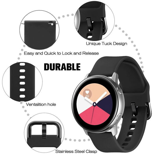Elastic Silicone Watch Band • Samsung Galaxy Watch Compatible • Breathable