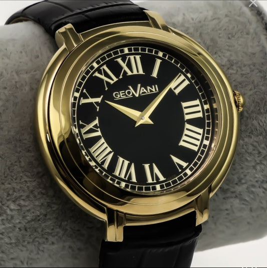 Geovani • Swiss Watch • Stainless Steel PVD Gold • 42.90mm • Quartz 3ATM •GOB503