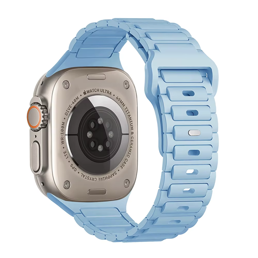 Soft Silicone Watch Band • Apple Watch Compatible • Breathable Adjustable 