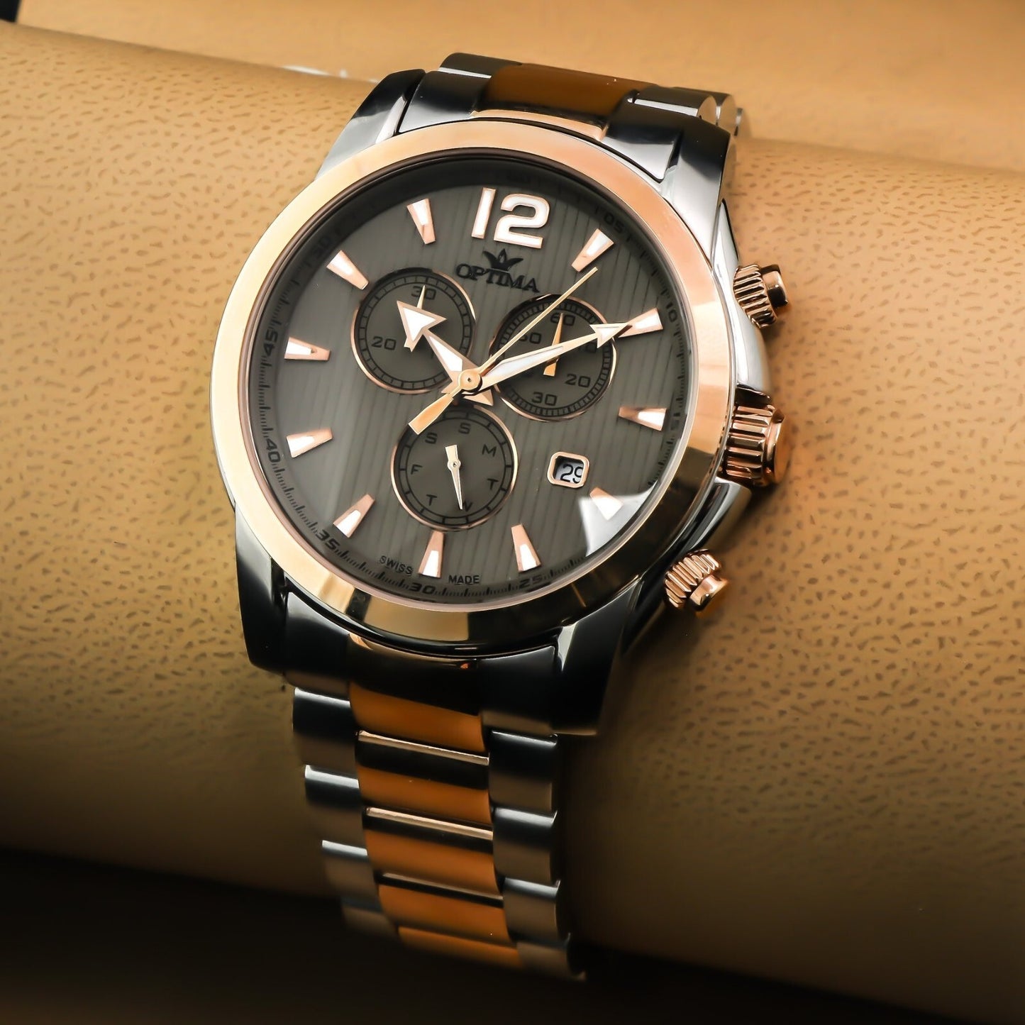 Optima • Swiss Chronograph Watch • Stainless Steel Quartz • 5ATM • OSC307