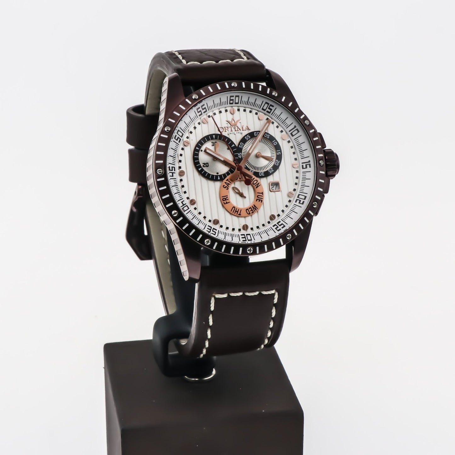 Optima • Swiss Chronograph Watch • Stainless Steel • Quartz • 45mm • OSC281