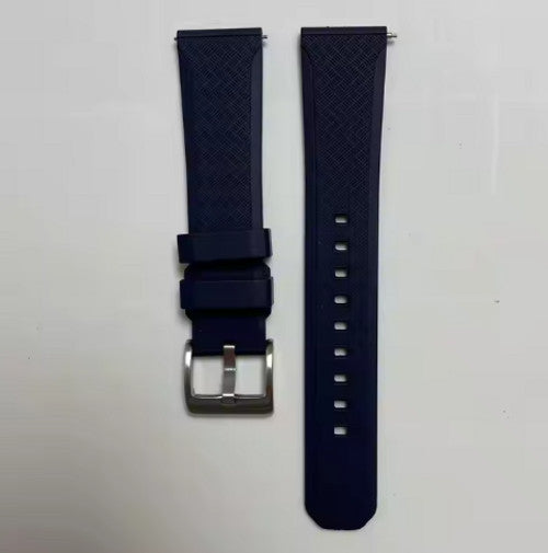 Carbon Fiber • Patterned FKM Rubber Watch Strap • 20mm & 22mm