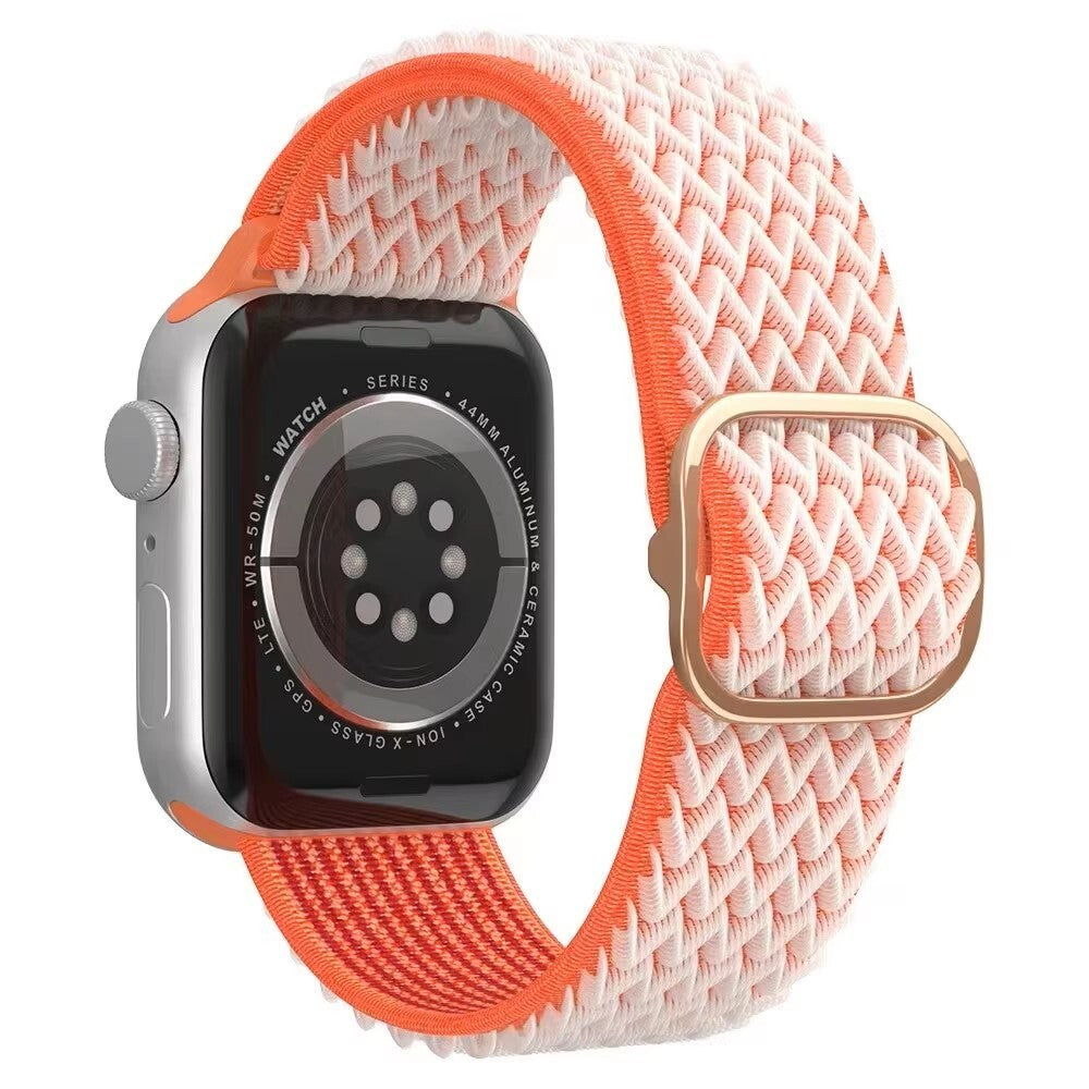 Adjustable Nylon Smartwatch Strap with Wave Pattern for iWatch Series 1-8