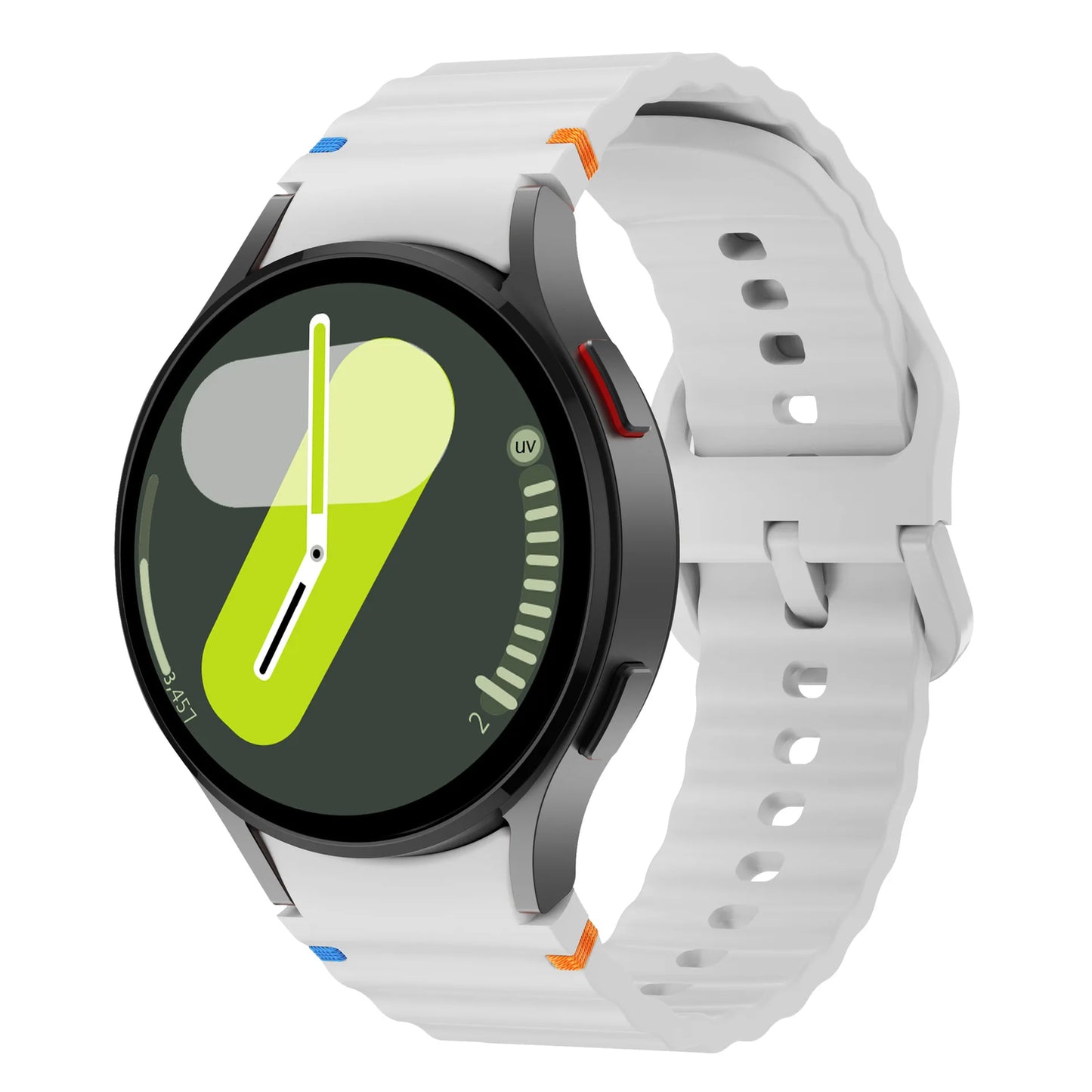 Wavy Silicone Sports Strap • 40mm 44mm • Compatible with Samsung