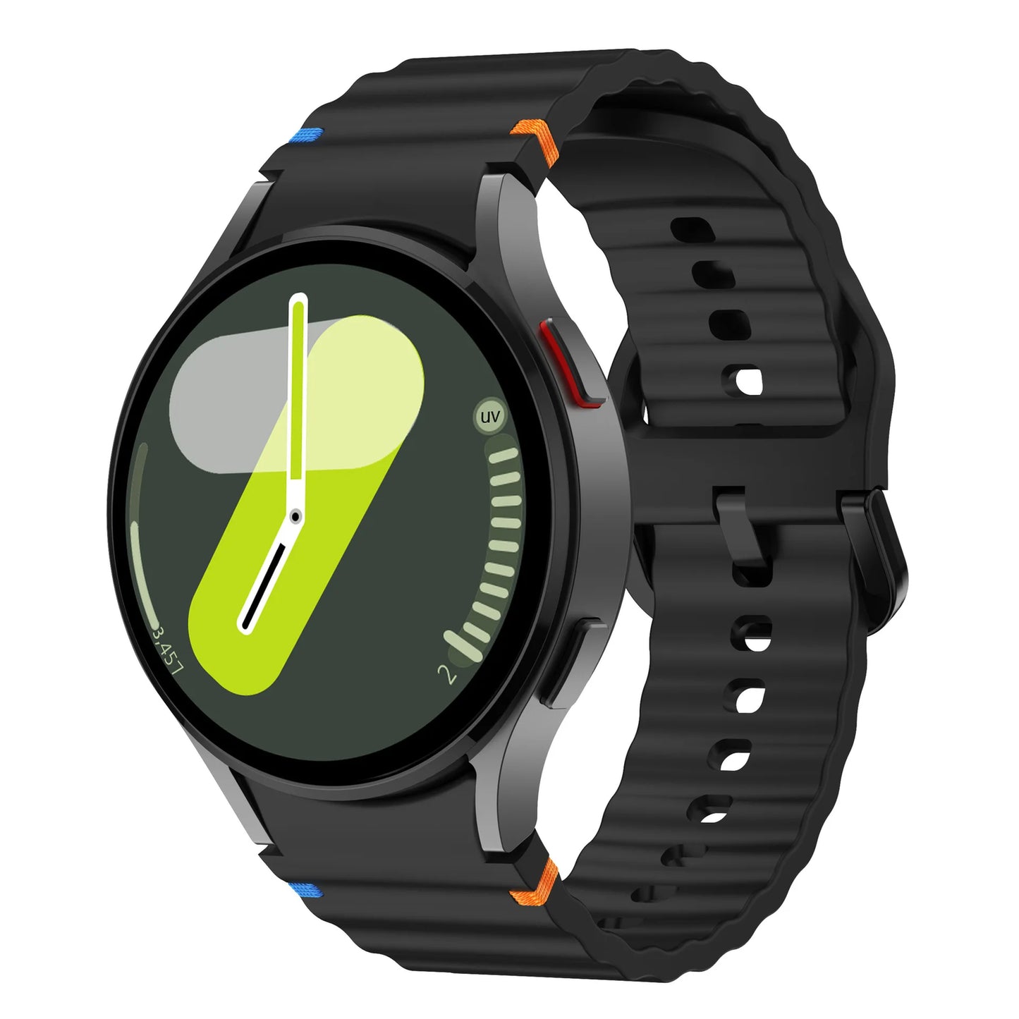 Wavy Silicone Sports Strap • 40mm 44mm • Compatible with Samsung