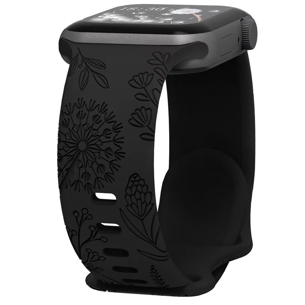 Engraved Silicone Strap • Compatible With Apple Watch • 38/40/41 or 42/44/45/49