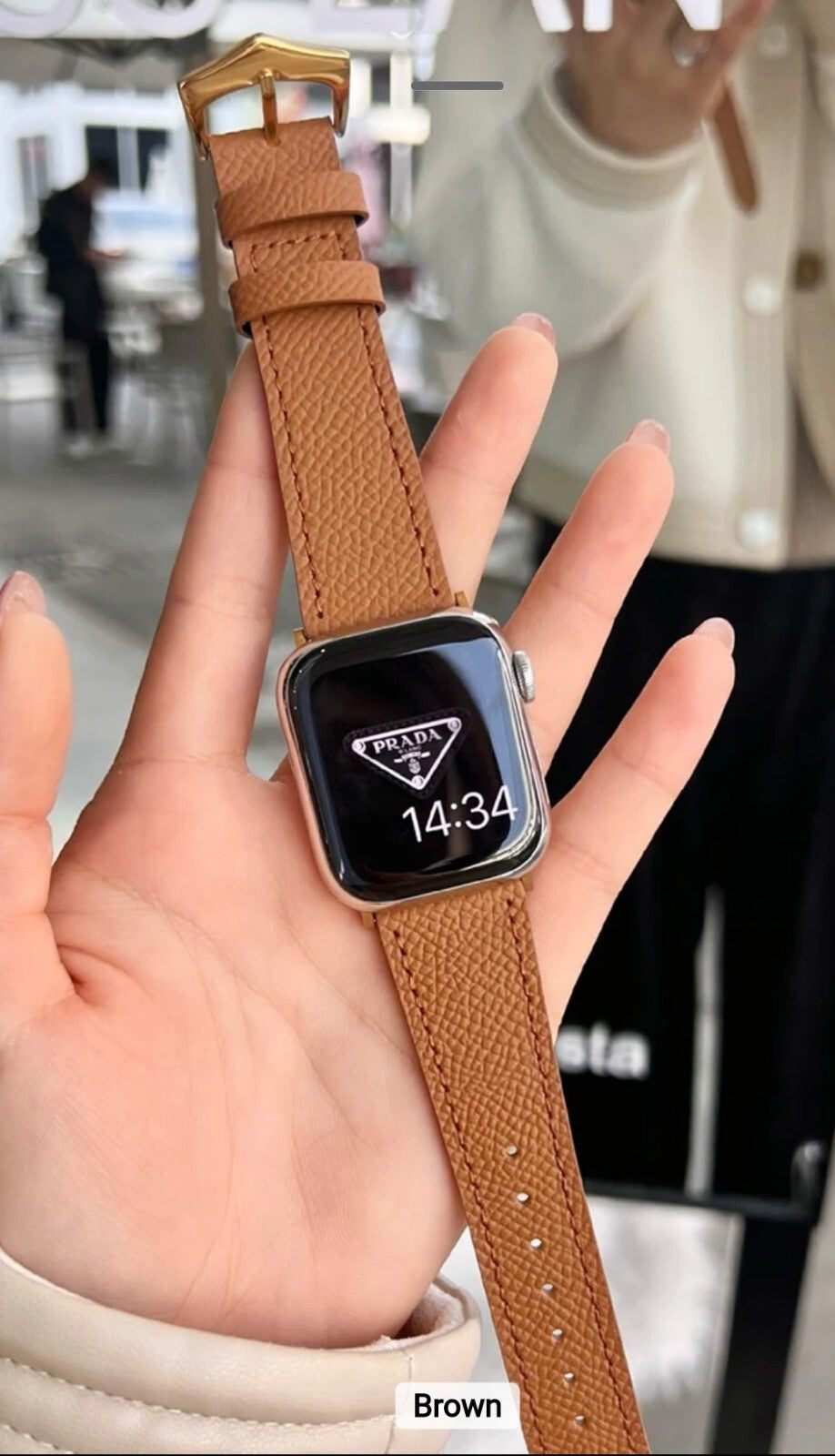Vintage Retro Palmar Leather Strap • Compatible Apple Watch • 38/40/41mm