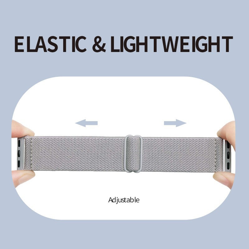 Nylon Watch Band • Apple Watch Compatible • Elastic Adjustable Comfortable 