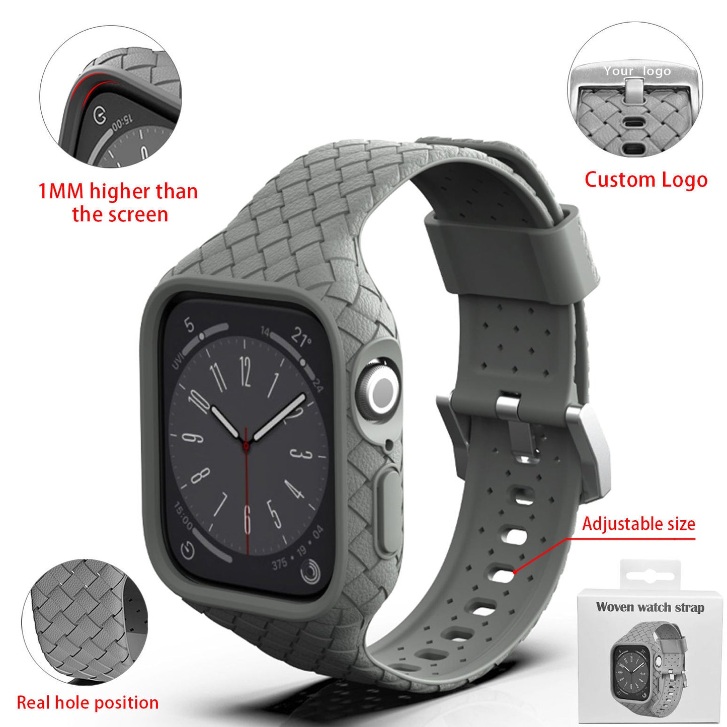 Silicone Strap Compatible with Apple Watch • Soft Sport Band • 38mm 40mm 41mm