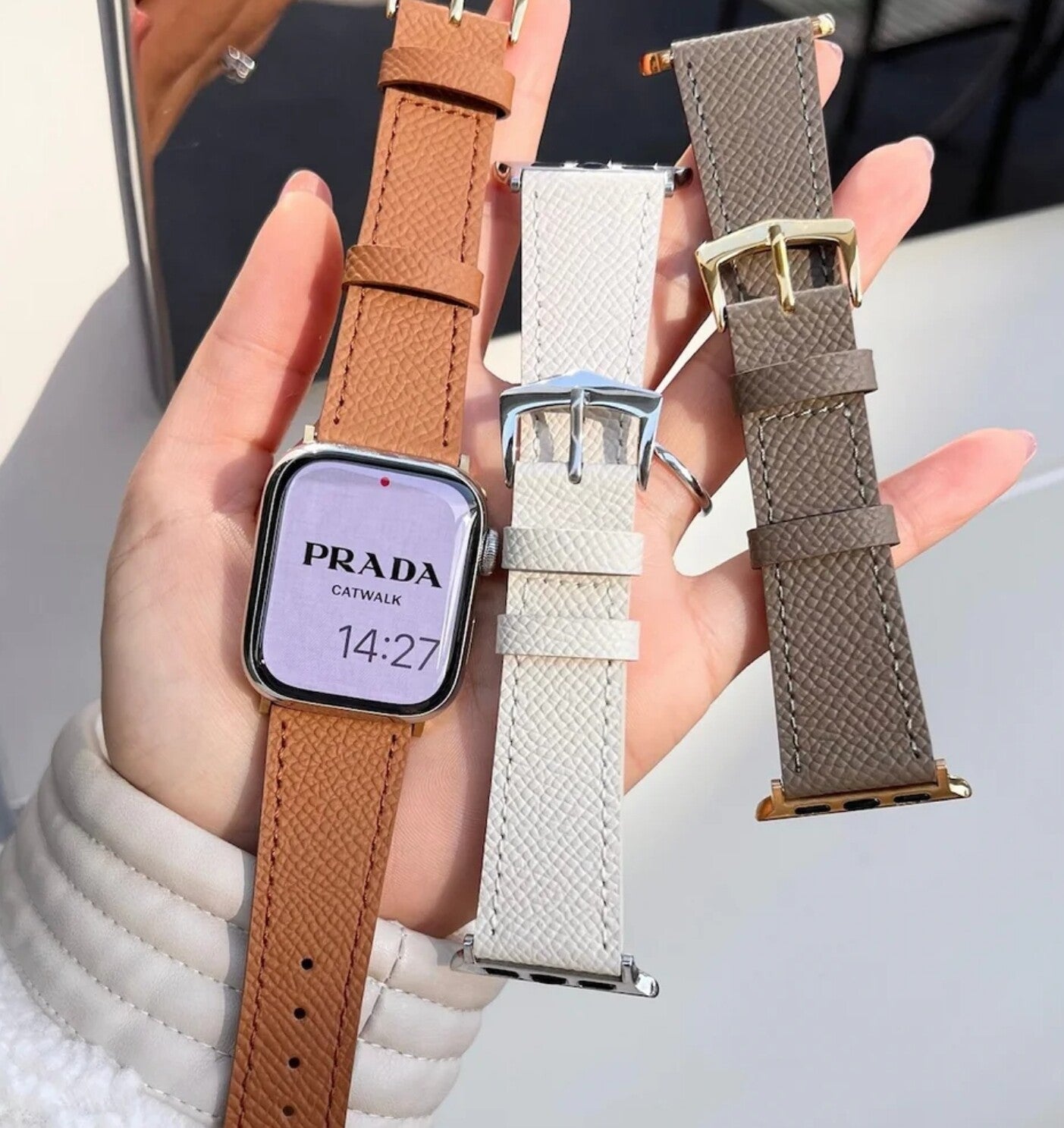 Vintage Retro Palmar Leather Strap • Compatible Apple Watch • 38/40/41mm