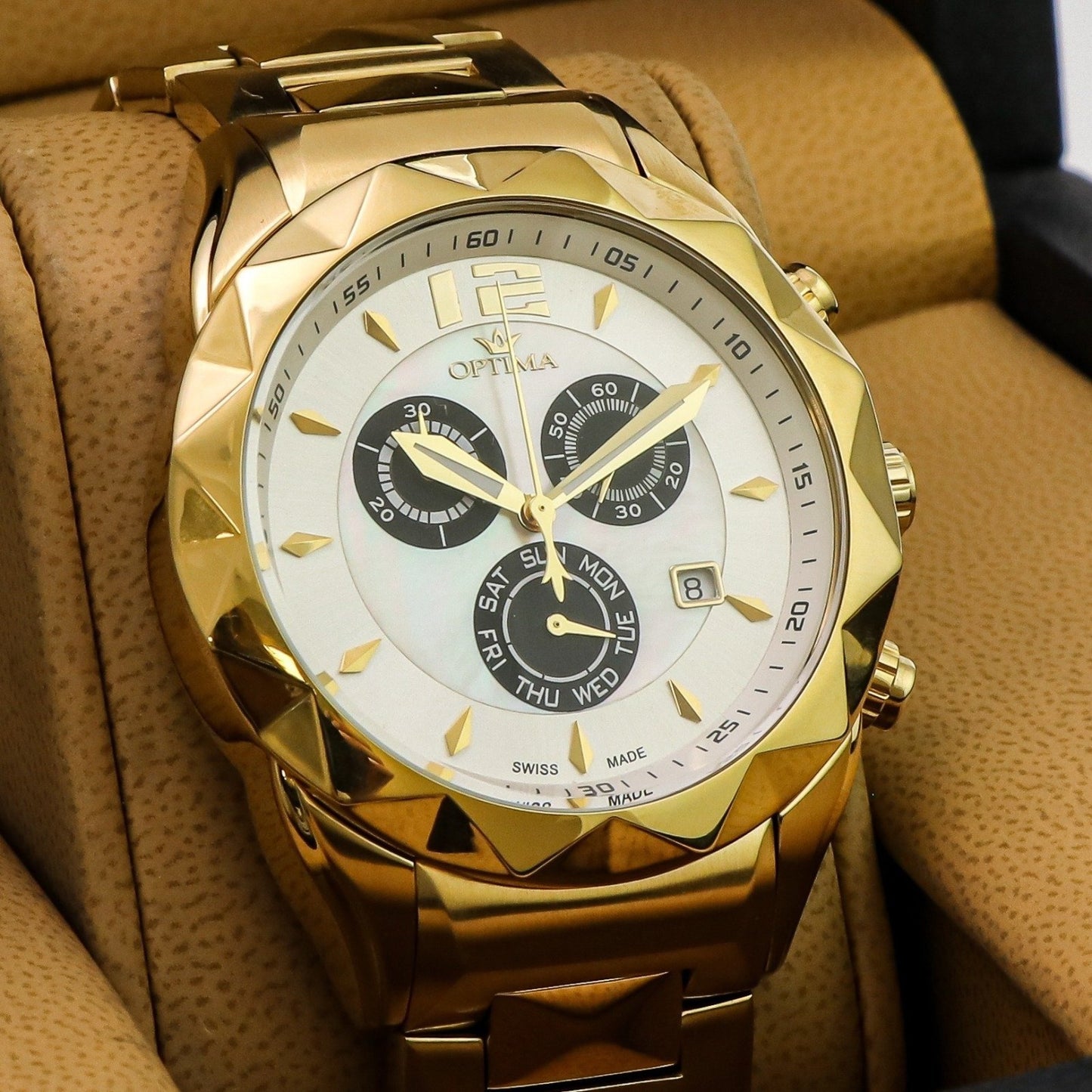 Optima • Swiss Chronograph Watch • Stainless Steel •  44mm • 5ATM • OSC268