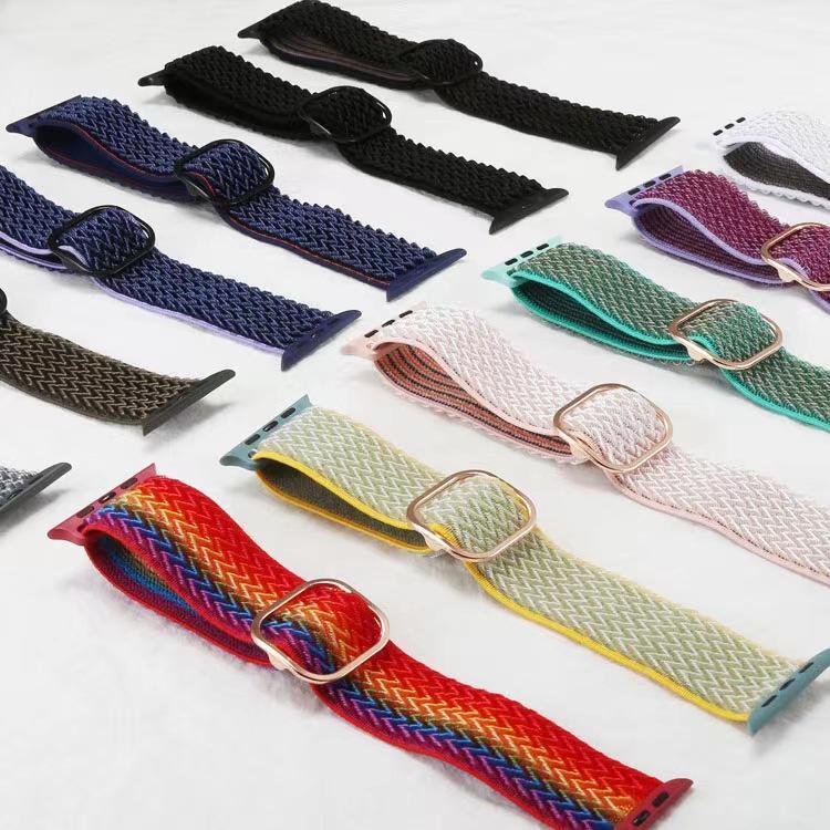 Adjustable Nylon Sport Band • Wave Pattern Strap • Apple Watch Compatible