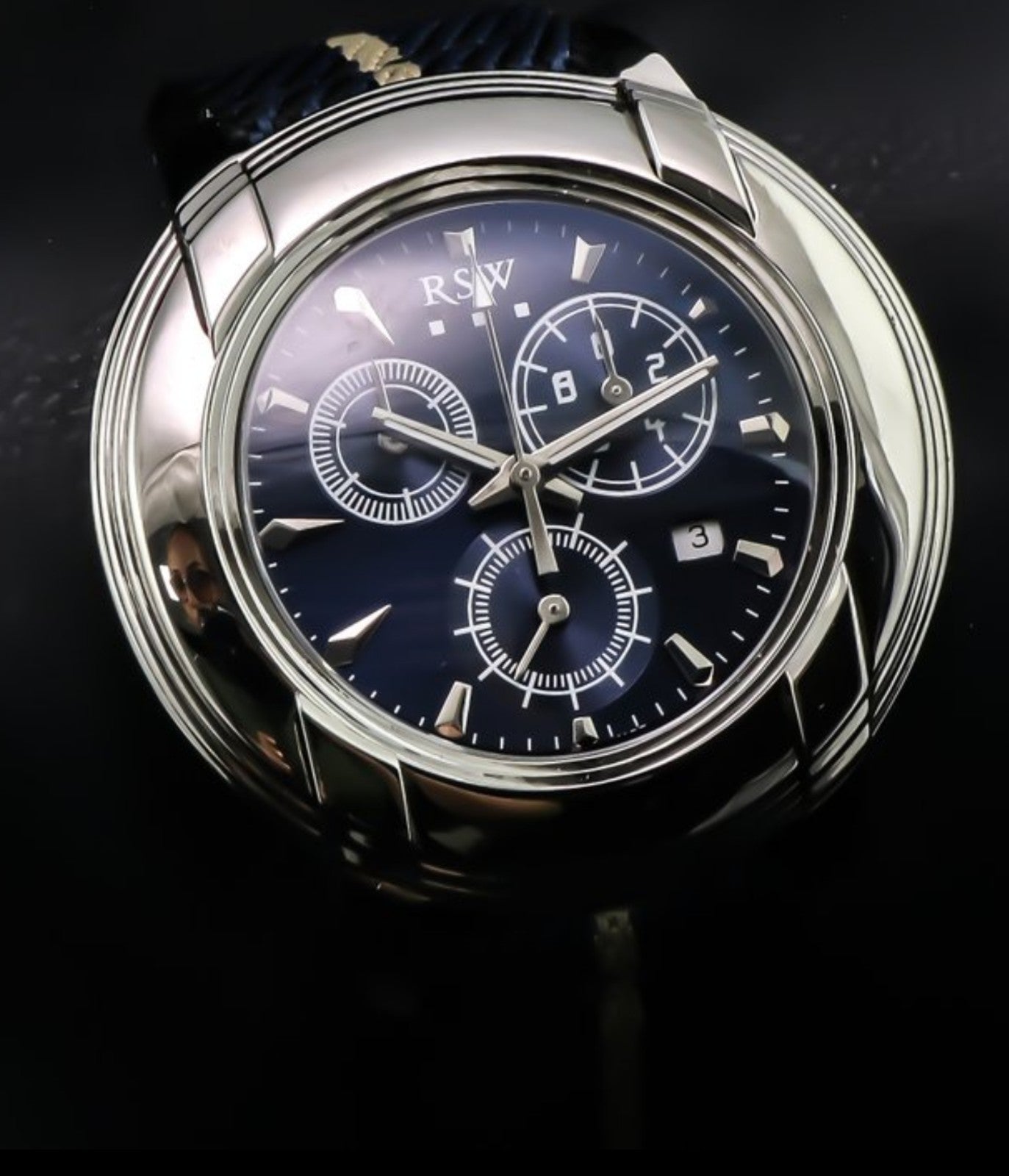 RSW • Swiss Chronograph Watch • Stainless Steel • 45mm • Quartz • 3ATM • RSW4130