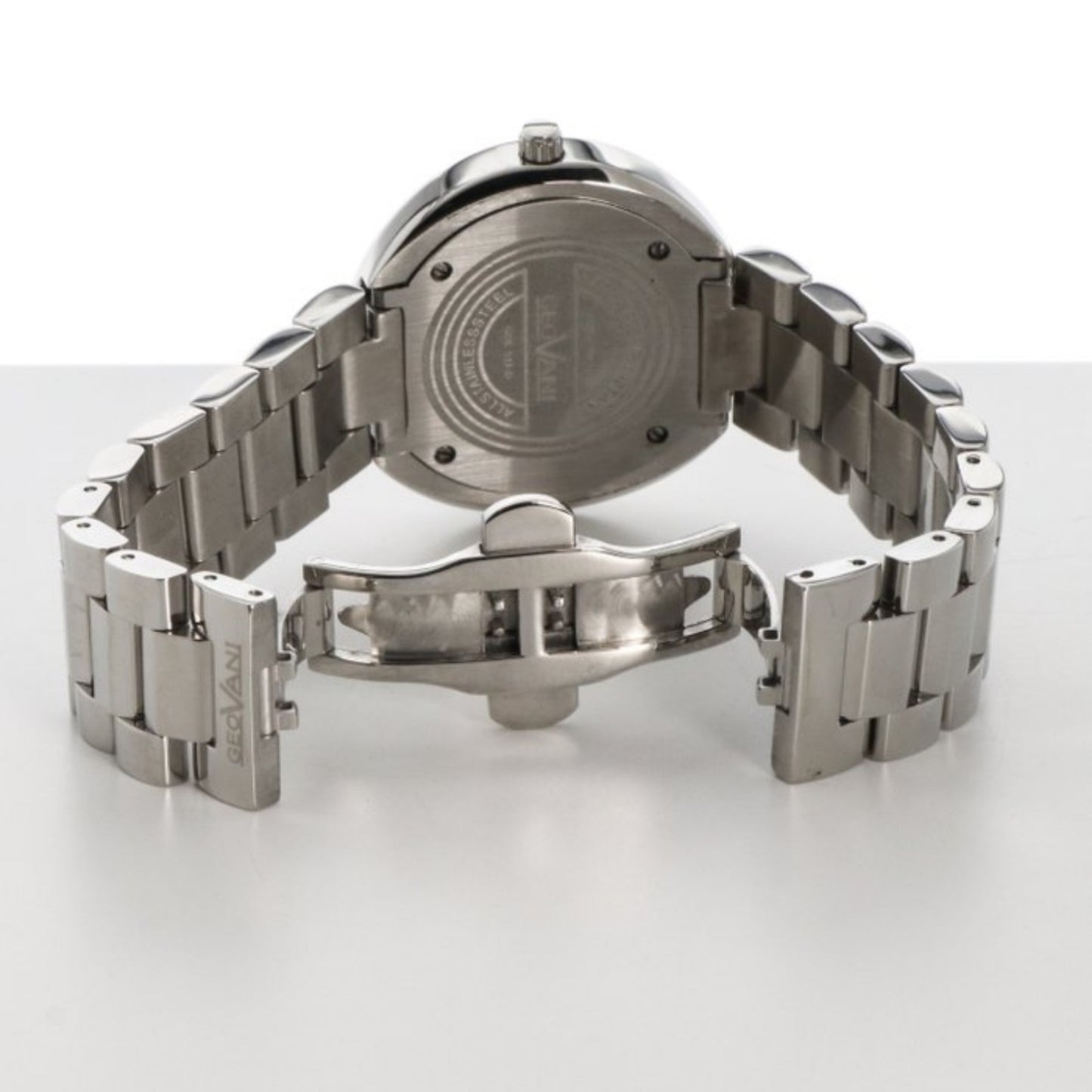 GEOVANI • Swiss Watch • Stainless Steel • Gemmed Bezel • 38mm Quartz 3ATM GOL511