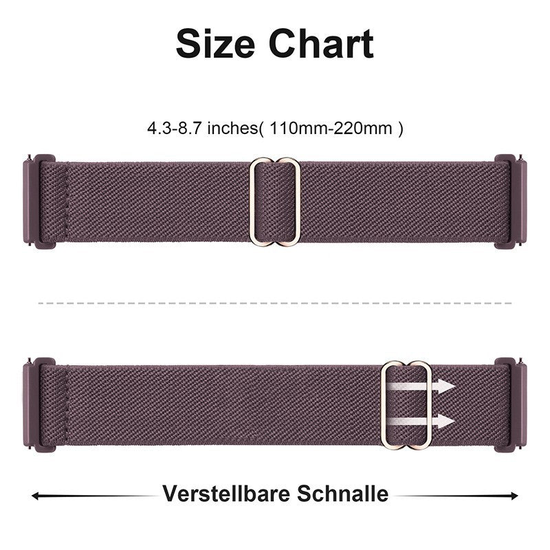 Nylon Watch Band • Apple Watch Compatible • Elastic Adjustable Comfortable 