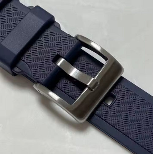 Carbon Fiber • Patterned FKM Rubber Watch Strap • 20mm & 22mm
