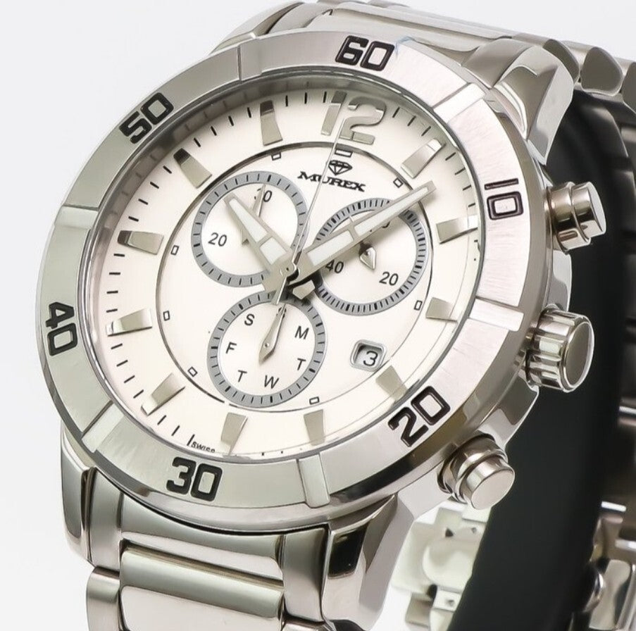 Murex • Swiss Chronograph Watch •Stainless Steel 45mm • Quartz • Date • MUC526