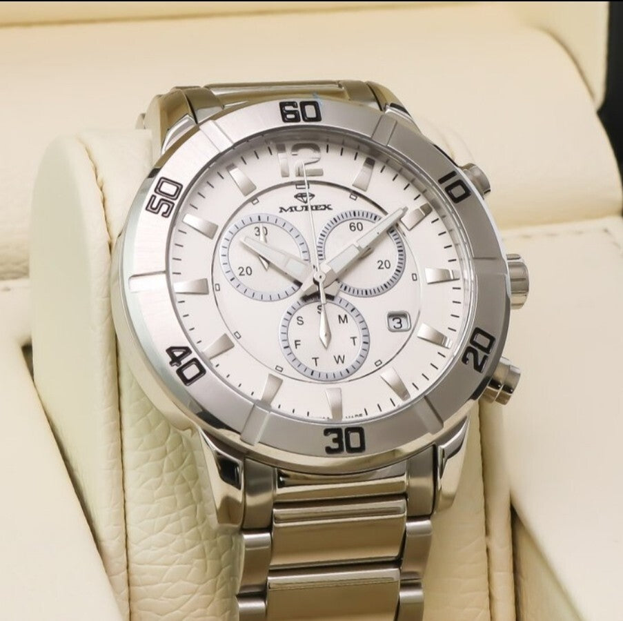 Murex • Swiss Chronograph Watch •Stainless Steel 45mm • Quartz • Date • MUC526