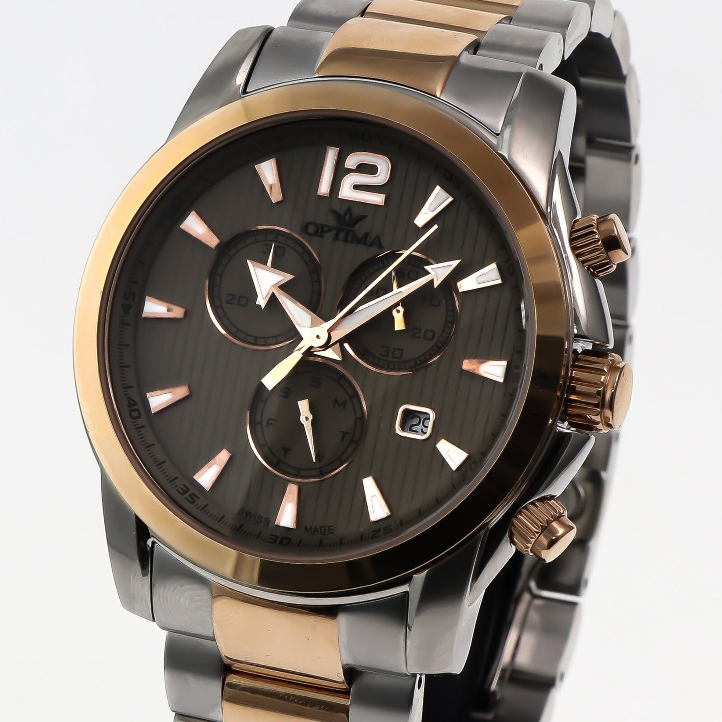 Optima • Swiss Chronograph Watch • Stainless Steel Quartz • 5ATM • OSC307