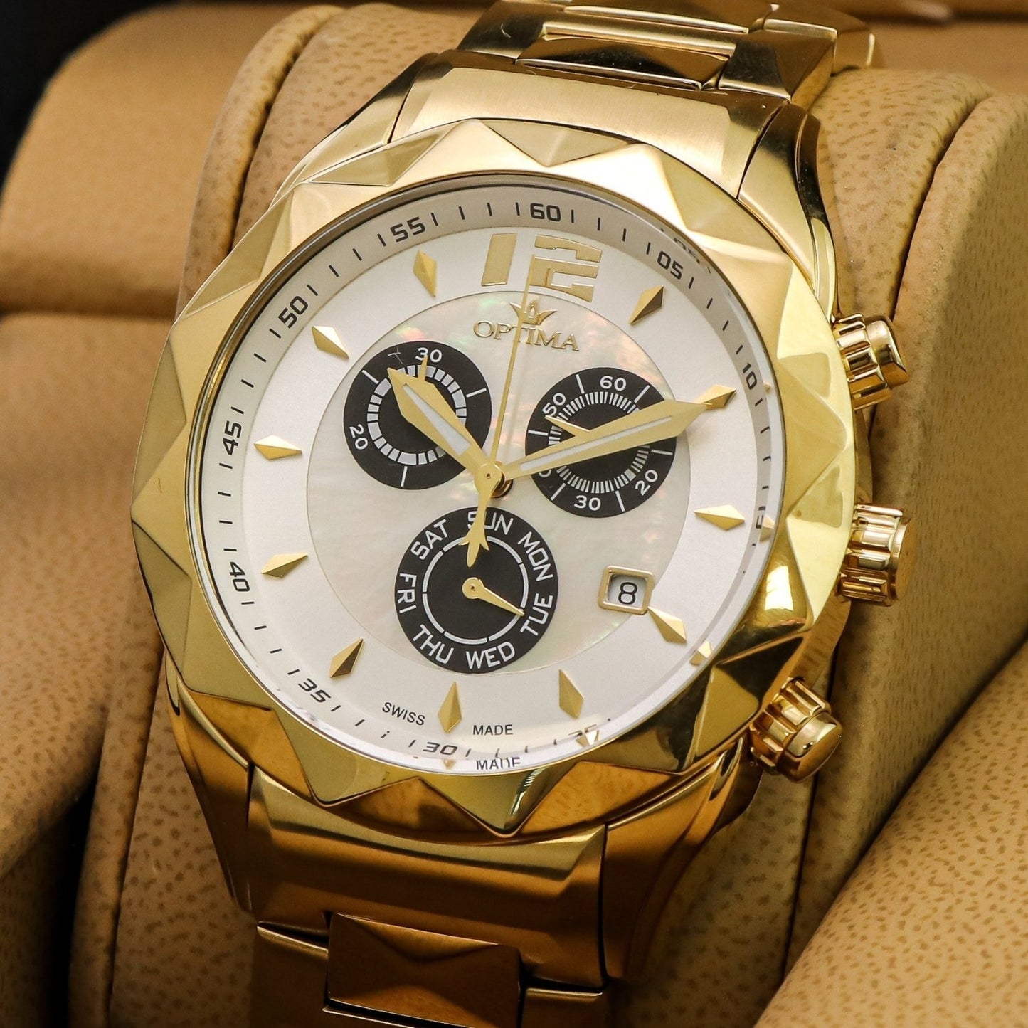 Optima • Swiss Chronograph Watch • Stainless Steel •  44mm • 5ATM • OSC268