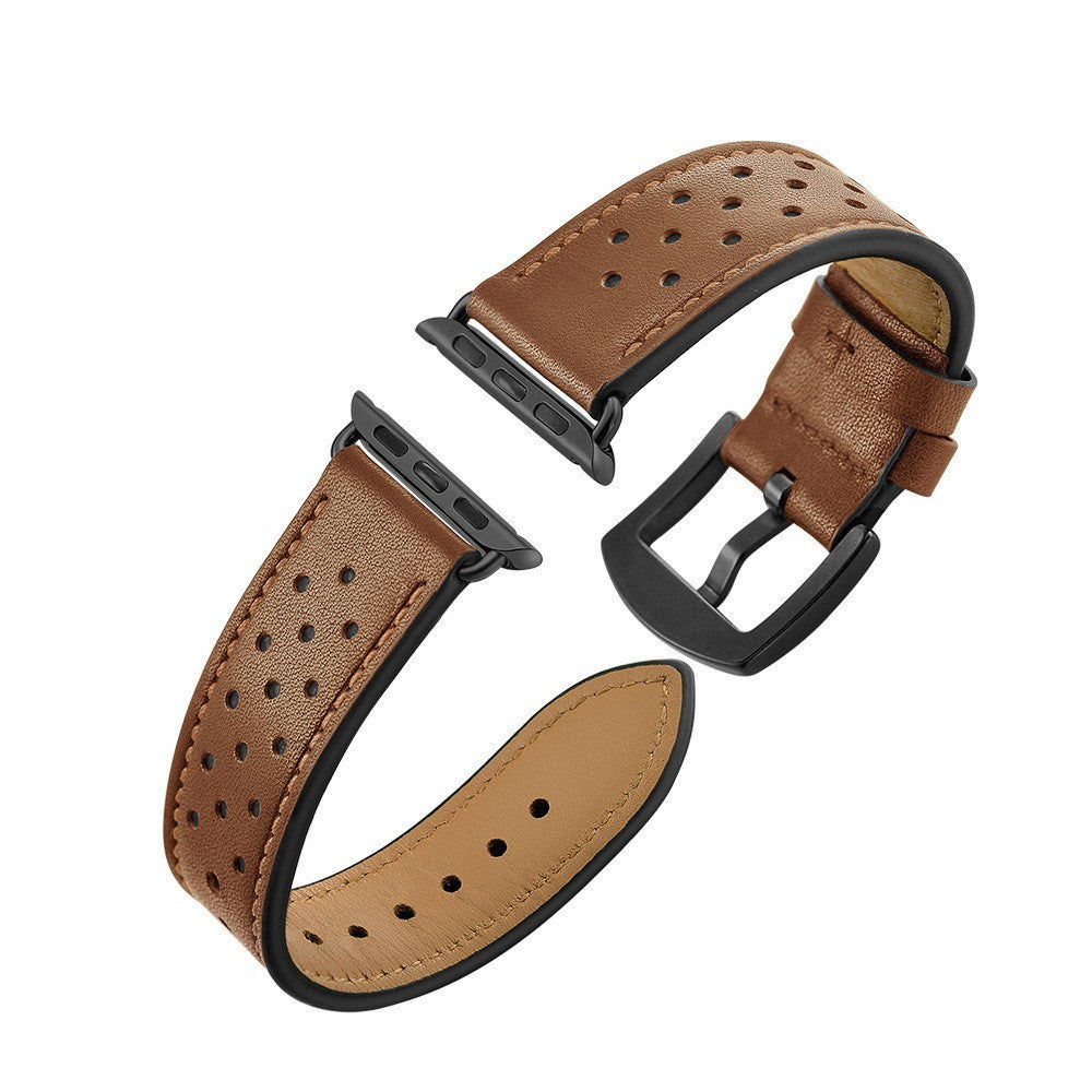 Top Grain Leather Watch Band • Apple Watch Compatible • Adjustable 