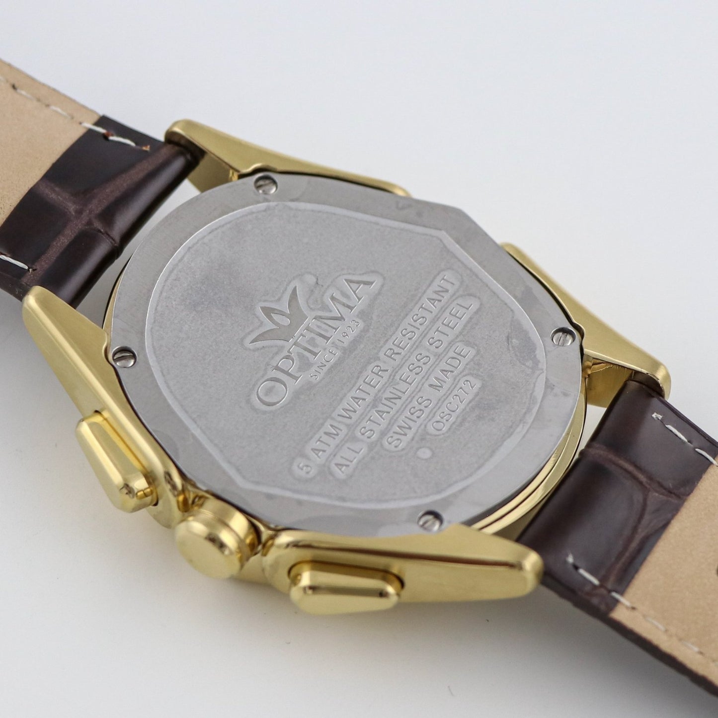 Optima • Swiss Watch • Stainless Steel • 42 mm x 44.5mm• Quartz • 5ATM • OSC272