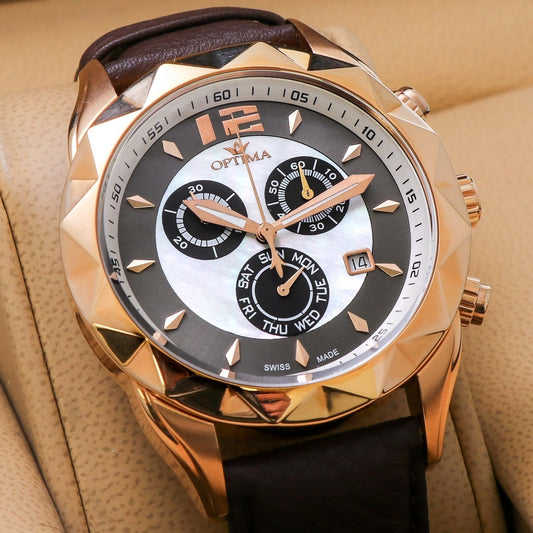 Optima • Swiss Chronograph Watch • Stainless Steel • 44mm • Quartz • OSC268