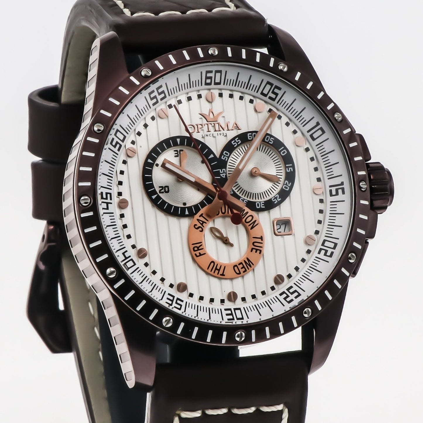 Optima • Swiss Chronograph Watch • Stainless Steel • Quartz • 45mm • OSC281