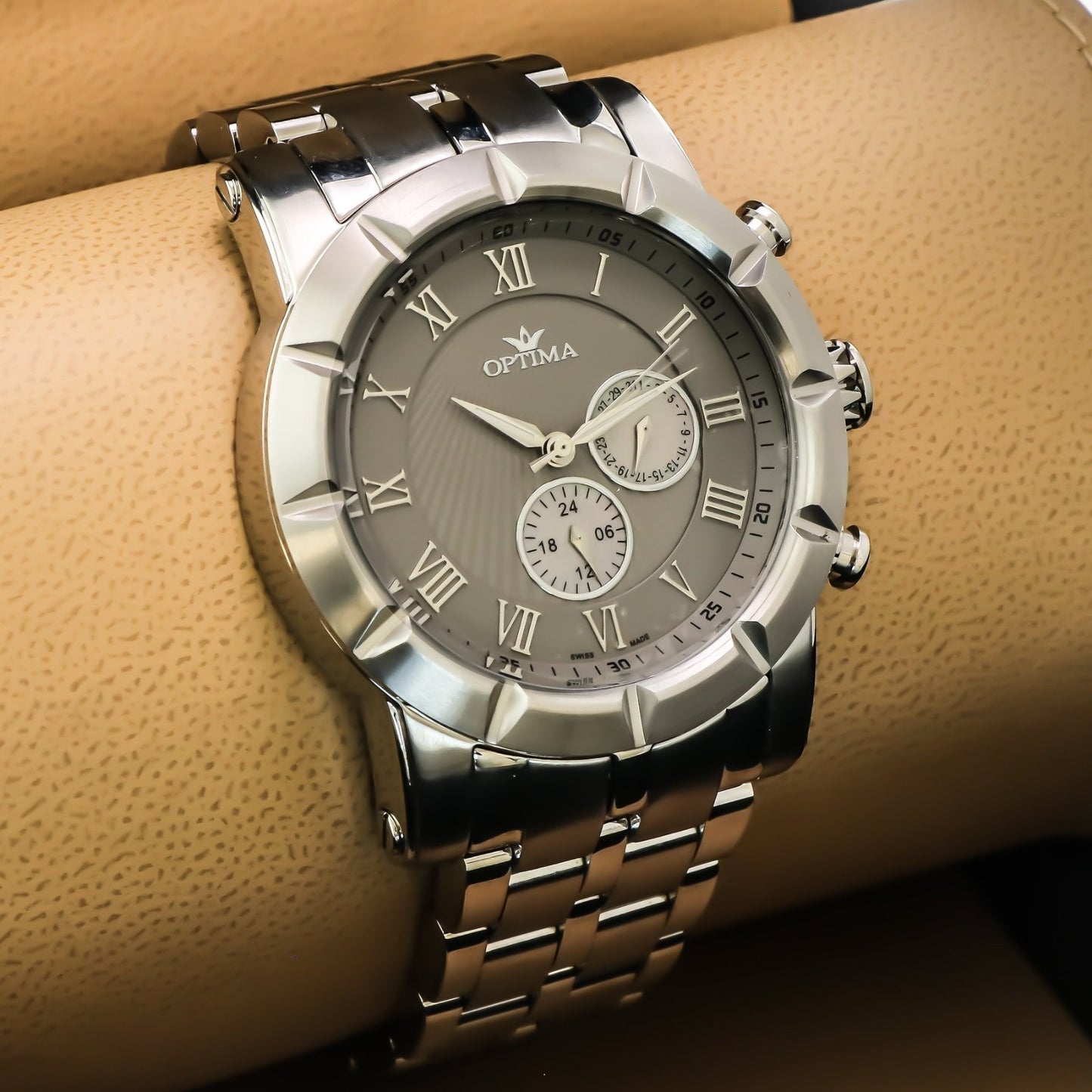 Optima • Swiss Watch • Stainless Steel • 45mm • Quartz • 5ATM • OSC299