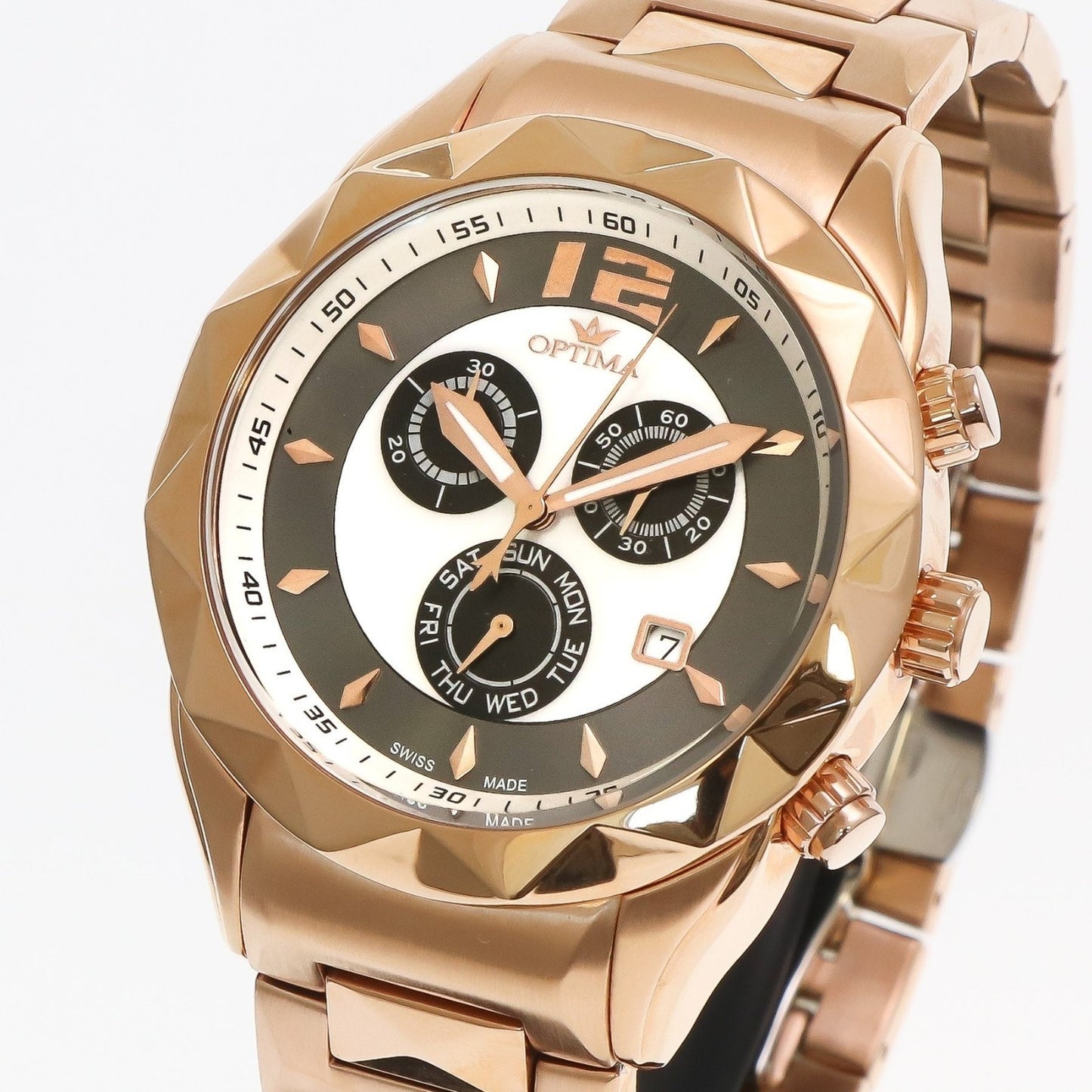 Optima • Swiss Chronograph Watch • Stainless Steel • 44mm • Quartz • OSC268