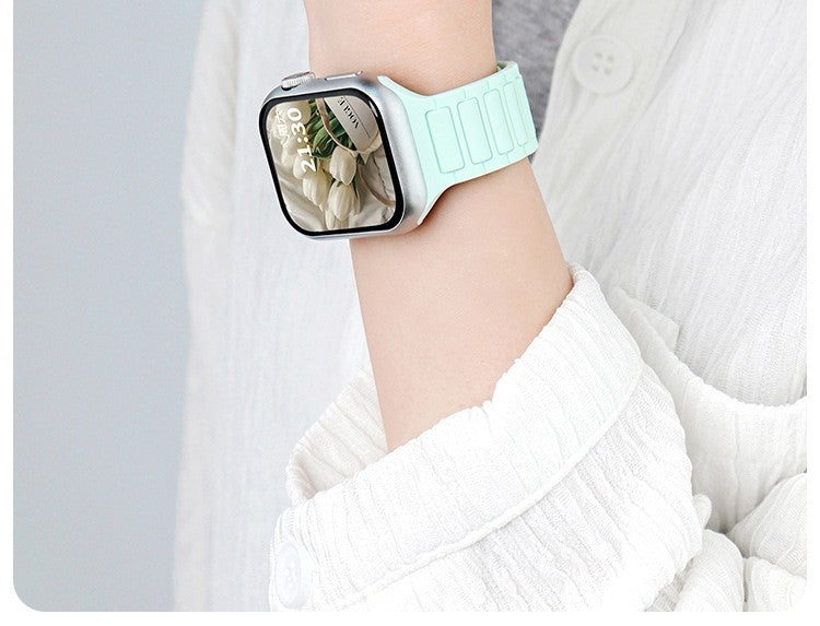 Soft Silicone Watch Band • Apple Watch Compatible • Breathable Adjustable 